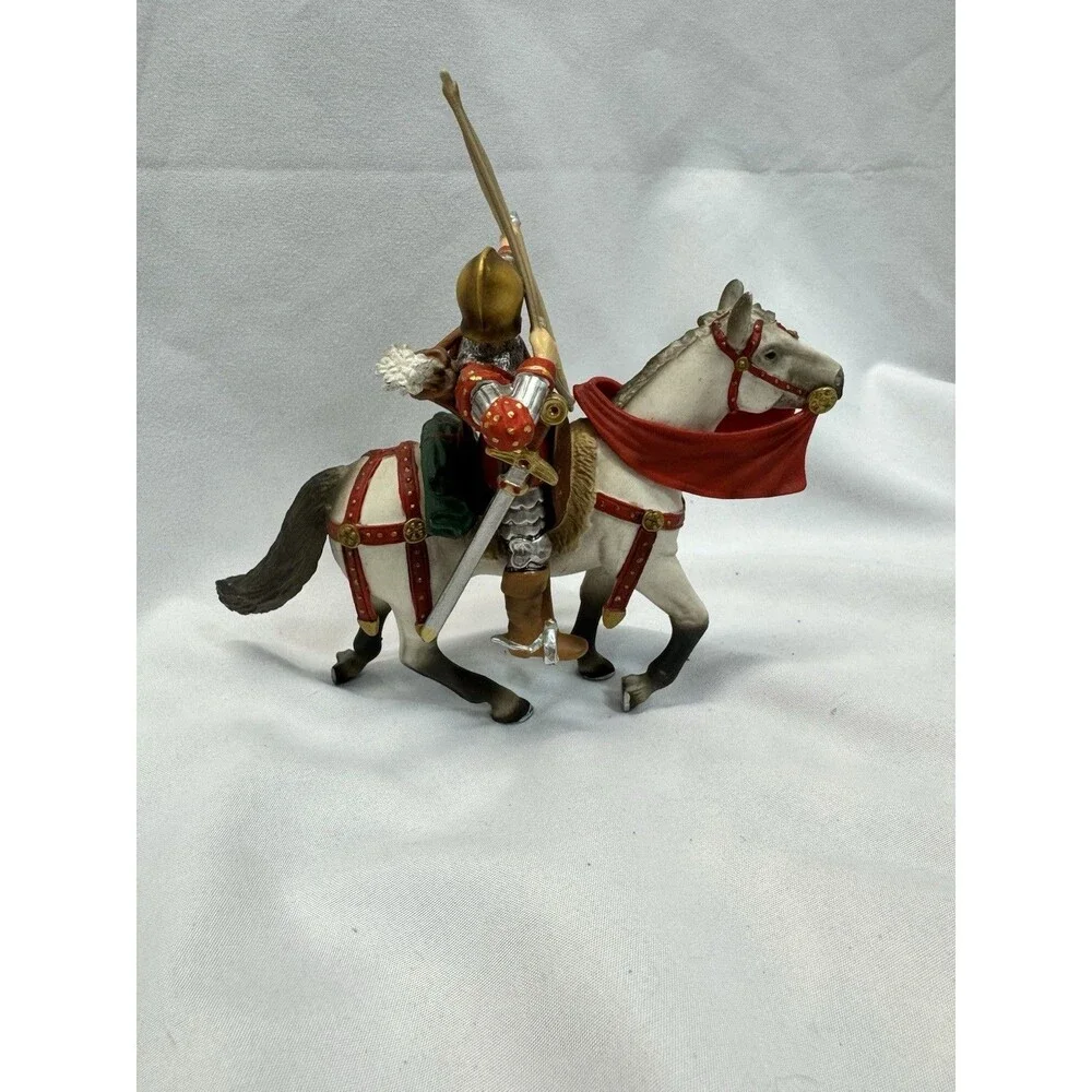 Schleich Ritter Red Mounted Archer Knight on Horse 70030 Figure Retired Germany